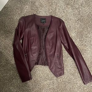 Burgundy Dynamite Leather Jacket
